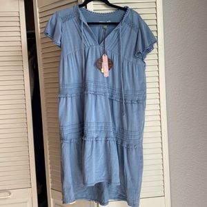 Knox Rose Blue Tiered Dress
